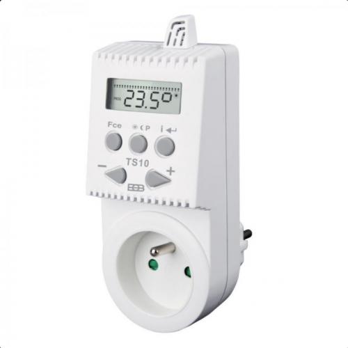 Zásuvkový programovatelný termostat Elektrobock TS10